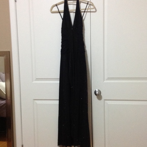 Sexy sparkly black maxi dress