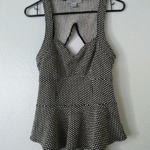 Trendy polka dot top