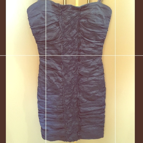 BCBG blue strapless dress. Size 0.