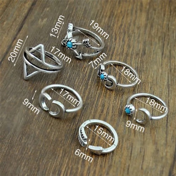 6 PC Midi Finger Rings 🎀🌺 - Picture 4 of 4