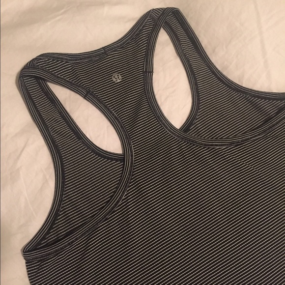 Black & White Racerback Lululemon Tank