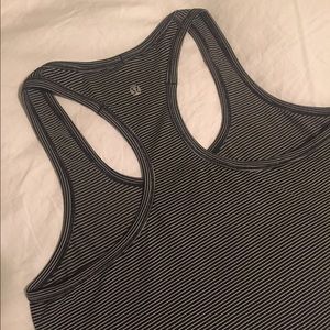 Black & White Racerback Lululemon Tank
