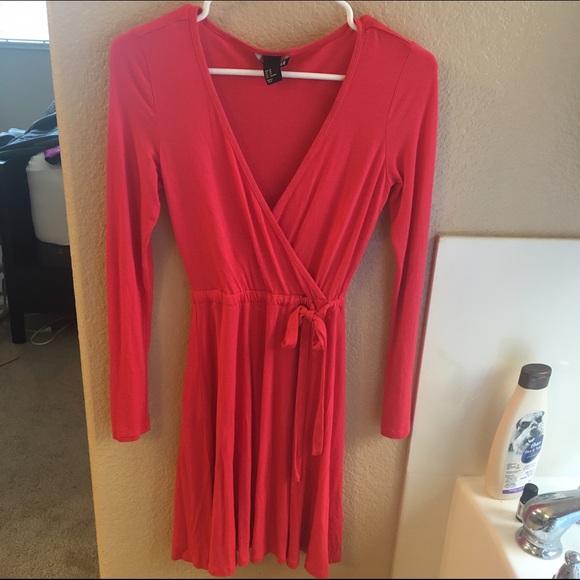 ⚡️H&M Coral Wrap Dress XS