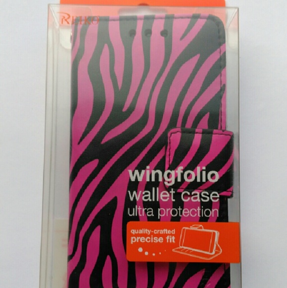 📱Iphone 6/6S hot pink zebra wallet case - Picture 4 of 4