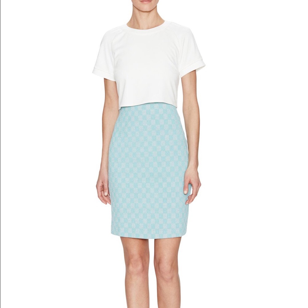 Never worn White and blue dress