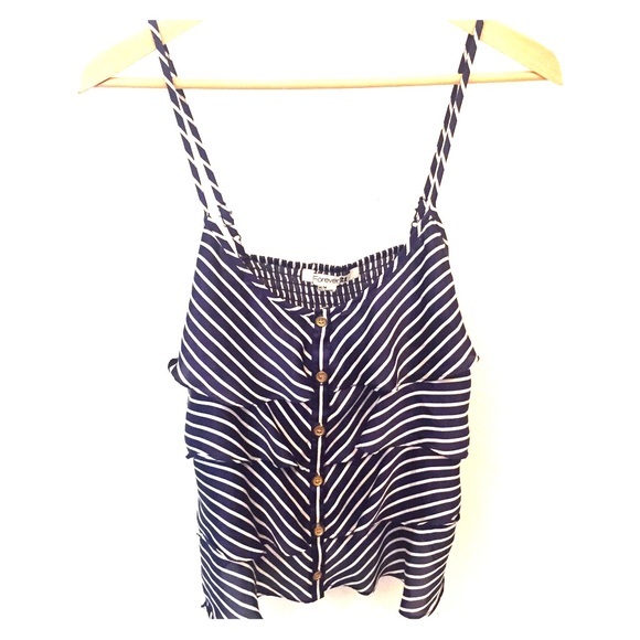 Forever21 Navy & White Tank