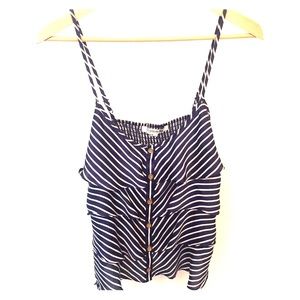 Forever21 Navy & White Tank