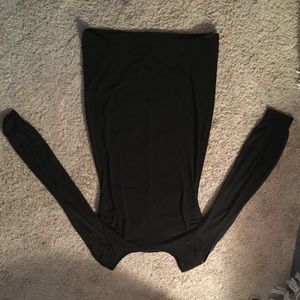 Tight black chiffon dress