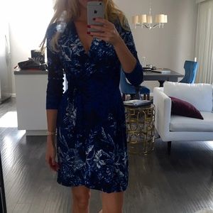 Bold Blue BCBG wrap dress.