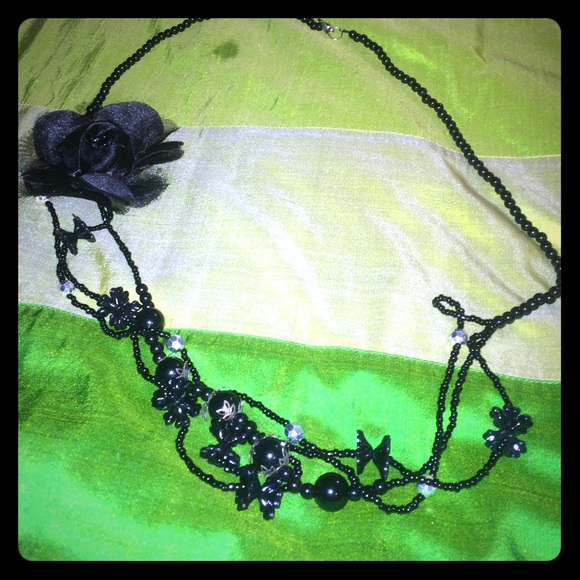 Black Long Necklace