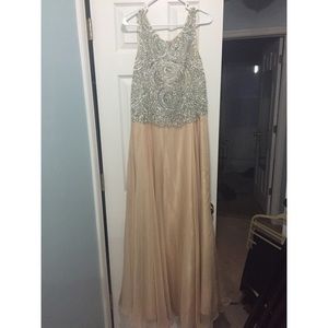 Gold & silver evening/ prom dress