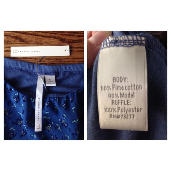 FLASH SALE NWT LC Lauren Conrad Tiered Top sz XL - Picture 2 of 4