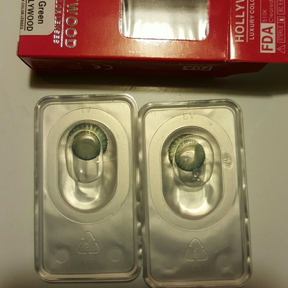 Jade green Hollywood contacts with gift