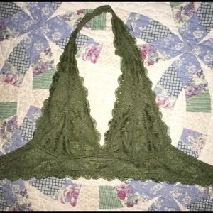 Free People "Galloon Lace Halter Bra"