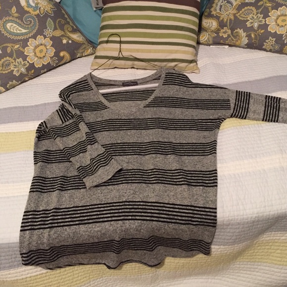 Gray & Black Striped top