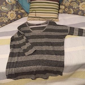 Gray & Black Striped top