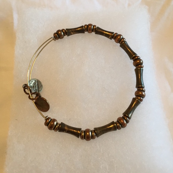 Alex and Ani Band Bamboo in Antiqued Gold