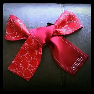 Coach Red Outline Scarf/Ponytail