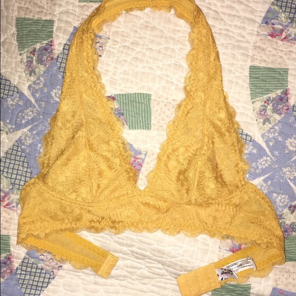 Free People "Galloon Lace Halter Bra"