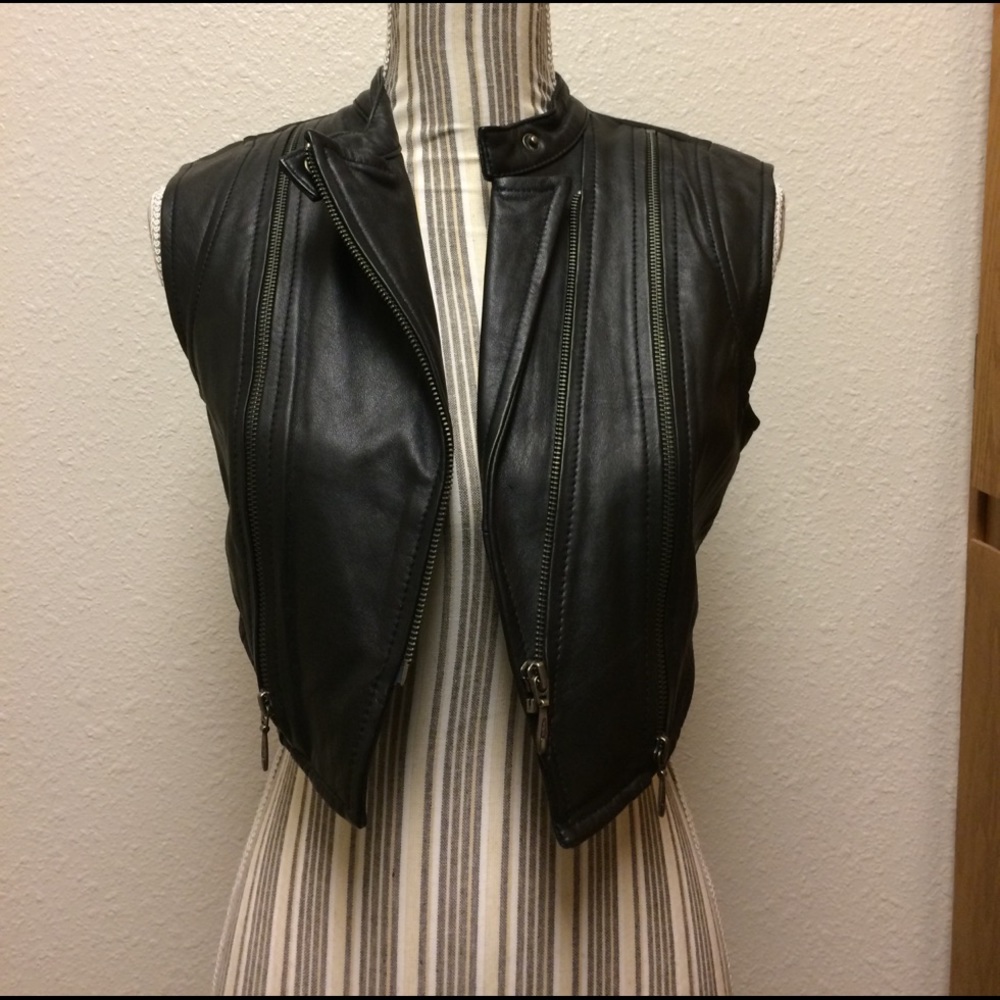 Bebe Leather Vest