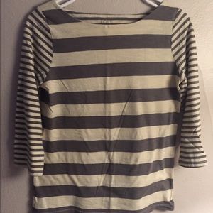 Loft boat neck striped shirt