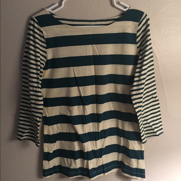 Loft boat neck striped shirt