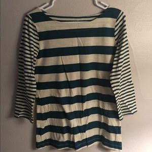 Loft boat neck striped shirt