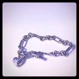 Authentic David Yurman heart charm Bracelet