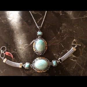 New Genuine Russian Amazonite Necklace & Bracelet