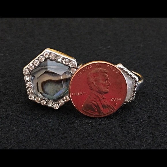 Silver Plated Fun Funky Resin Pearl Glitter Rings - Picture 4 of 4