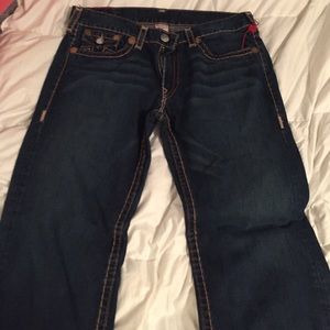Size 40 men's True Religion boot cut jeans