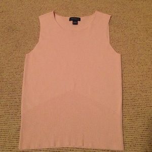 Pale Pink Sleeveless Sweater.