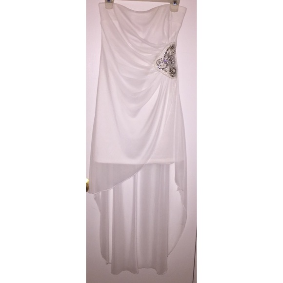 White Strapless Dress