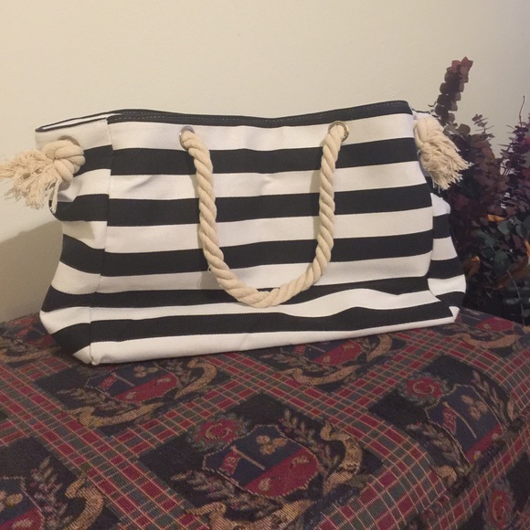 Canvas Tote with Vinyl Monogram