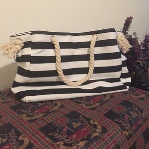 Canvas Tote with Vinyl Monogram