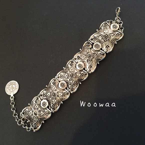Tibetan silver bracelet - mid eastern asia - Picture 3 of 3