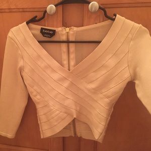 Gold BEBE bandage top