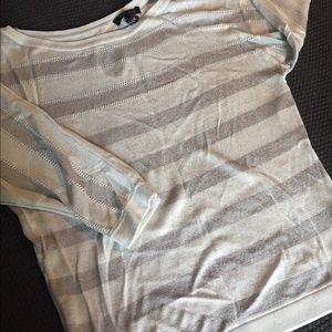 Like new WHBM lightweight silver/white sweater.