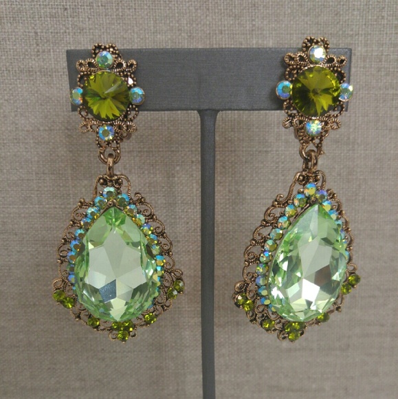 Peridot & Russian Peridot C.Z. & Crystal Earring - image 2