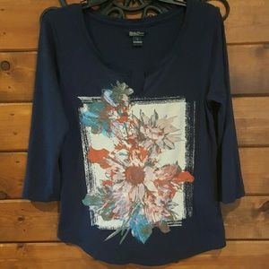 Lucky Brand tee with vintage flower print