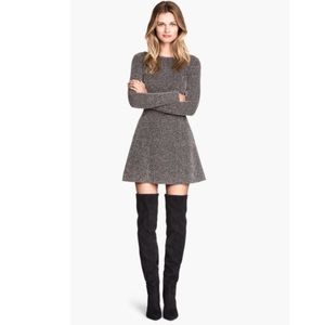 Long Sleeve Tweed Mini Dress