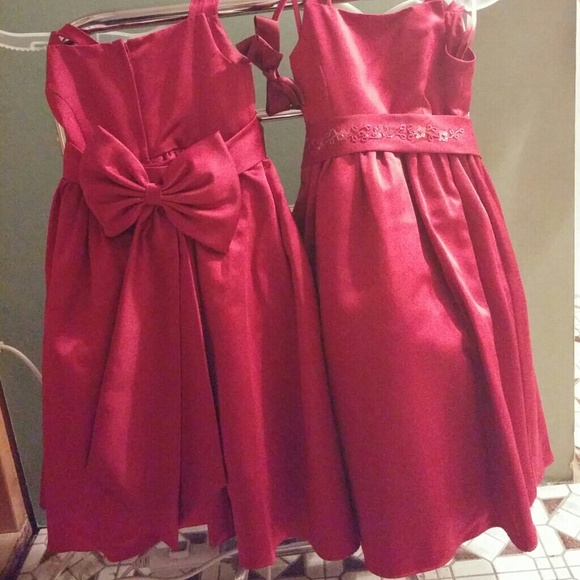 Beautiful Burgundy Flower Girl dresses