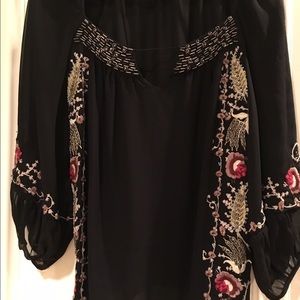 Nanette Lepore black silk top