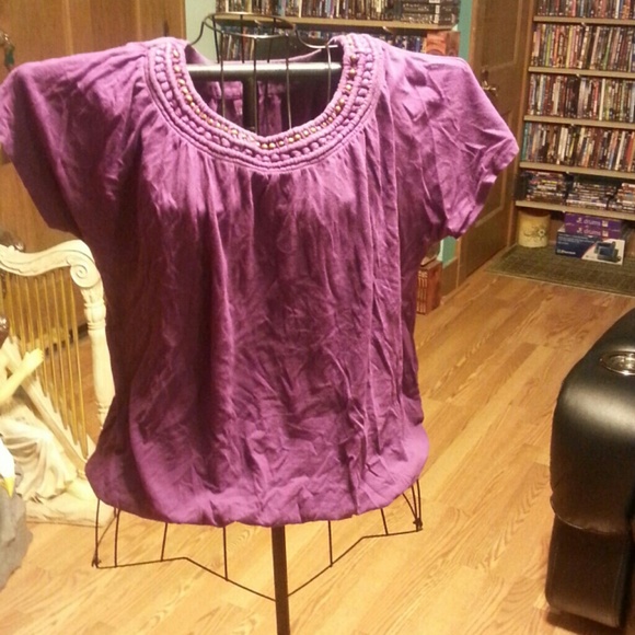 A Sonoma beaded purple XL shirt