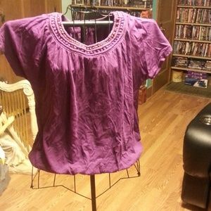 A Sonoma beaded purple XL shirt
