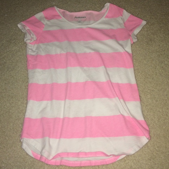 pink/white striped t shirt