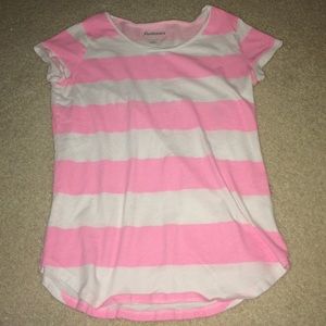 pink/white striped t shirt
