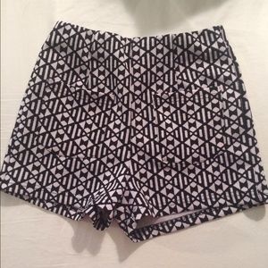 Abstract high waisted shorts