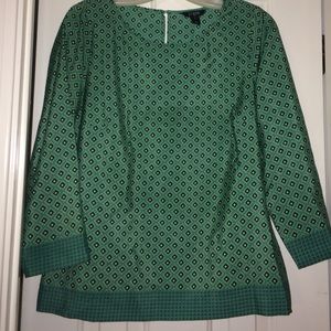 Green J. Crew blouse