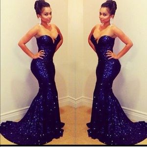 Black Sequin Gown